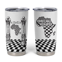 Prince Hall Affiliated Freemasonry Tumbler Cup Classic Masonic Pillars Boaz Jachin Checkerboard Africa Map