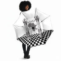 Prince Hall Affiliated Freemasonry Umbrella Classic Masonic Pillars Boaz Jachin Checkerboard Africa Map