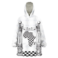 Prince Hall Affiliated Freemasonry Wearable Blanket Hoodie Classic Masonic Pillars Boaz Jachin Checkerboard Africa Map