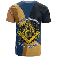 Prince Hall Freemasonry T shirt Square and Compasses Gold Blue Geometric