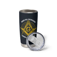 Prince Hall Freemasonry Tumbler Cup Square and Compasses Gold Blue Geometric