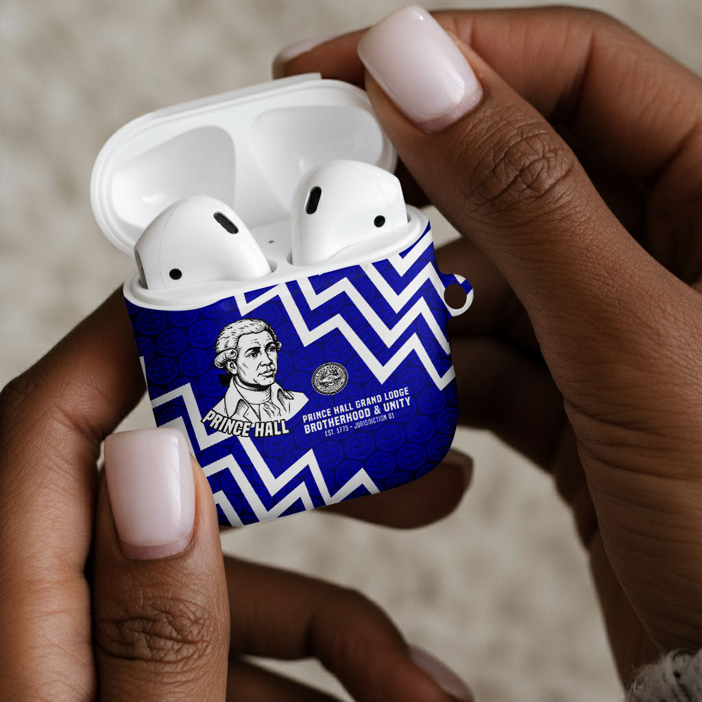 Prince Hall Grand Lodge AirPods Case Founder Portrait Geometric Brotherhood