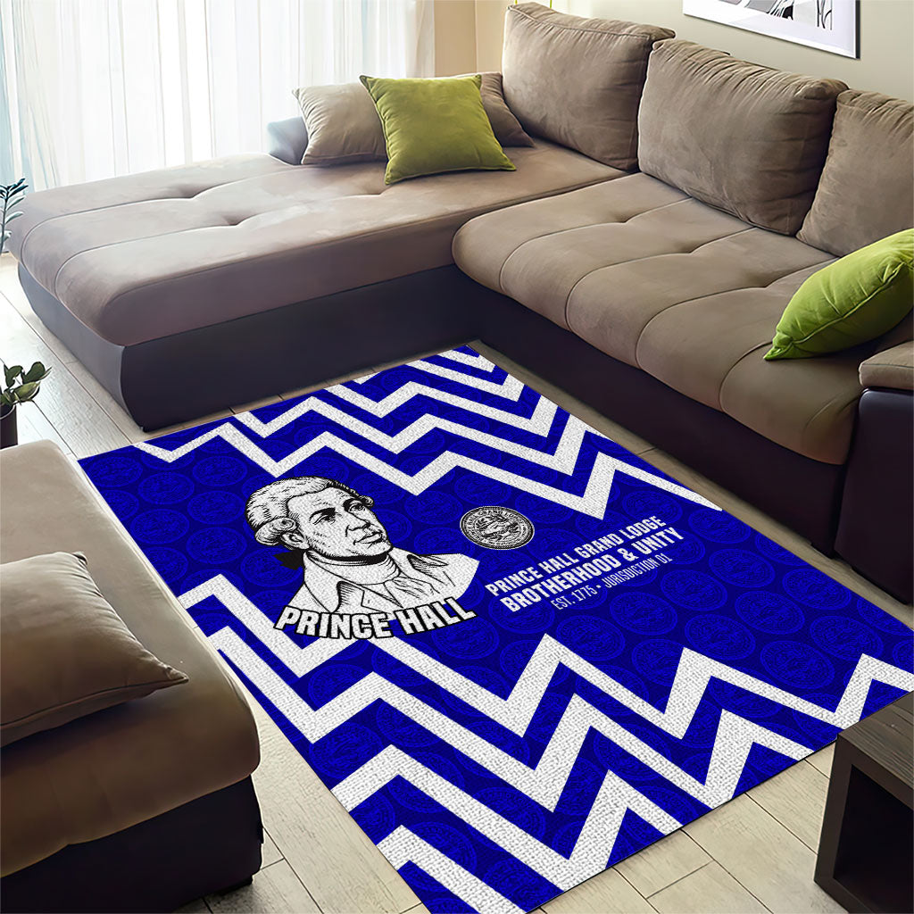 Prince Hall Grand Lodge Area Rug Founder Portrait Geometric Brotherhood