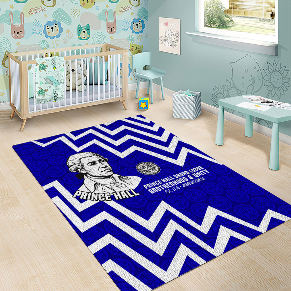 Prince Hall Grand Lodge Area Rug Founder Portrait Geometric Brotherhood