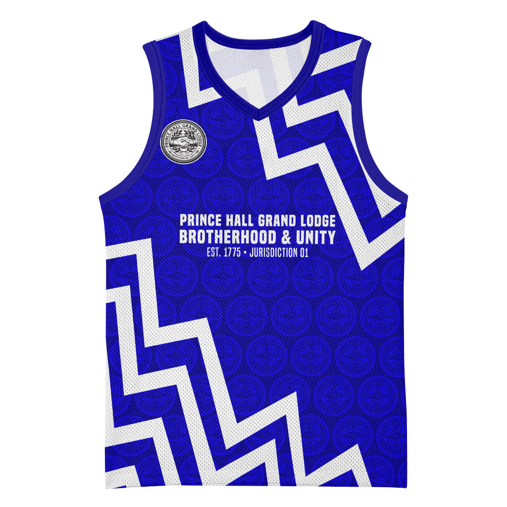 Prince Hall Grand Lodge Basketball Jersey Founder Portrait Geometric Brotherhood