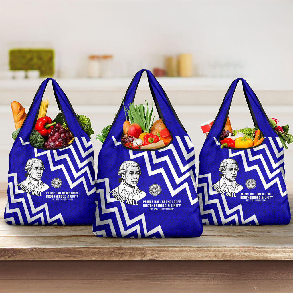 Prince Hall Grand Lodge Grocery Bag Founder Portrait Geometric Brotherhood