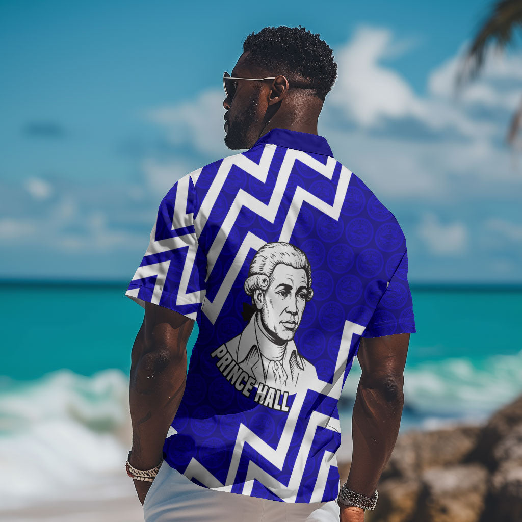 Prince Hall Grand Lodge Hawaiian Shirt Founder Portrait Geometric Brotherhood