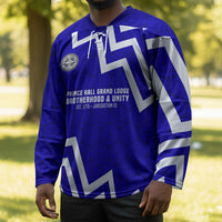 Prince Hall Grand Lodge Hockey Jersey Founder Portrait Geometric Brotherhood