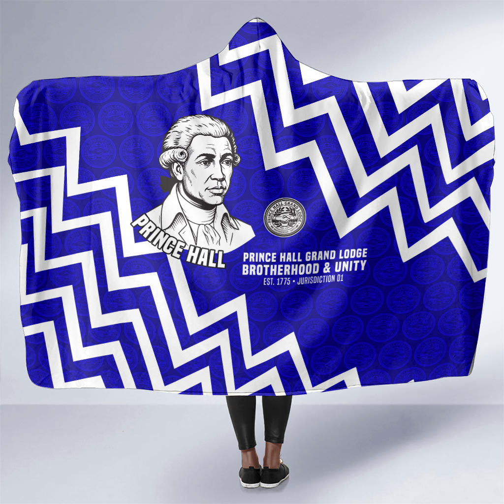 Prince Hall Grand Lodge Hooded Blanket Founder Portrait Geometric Brotherhood