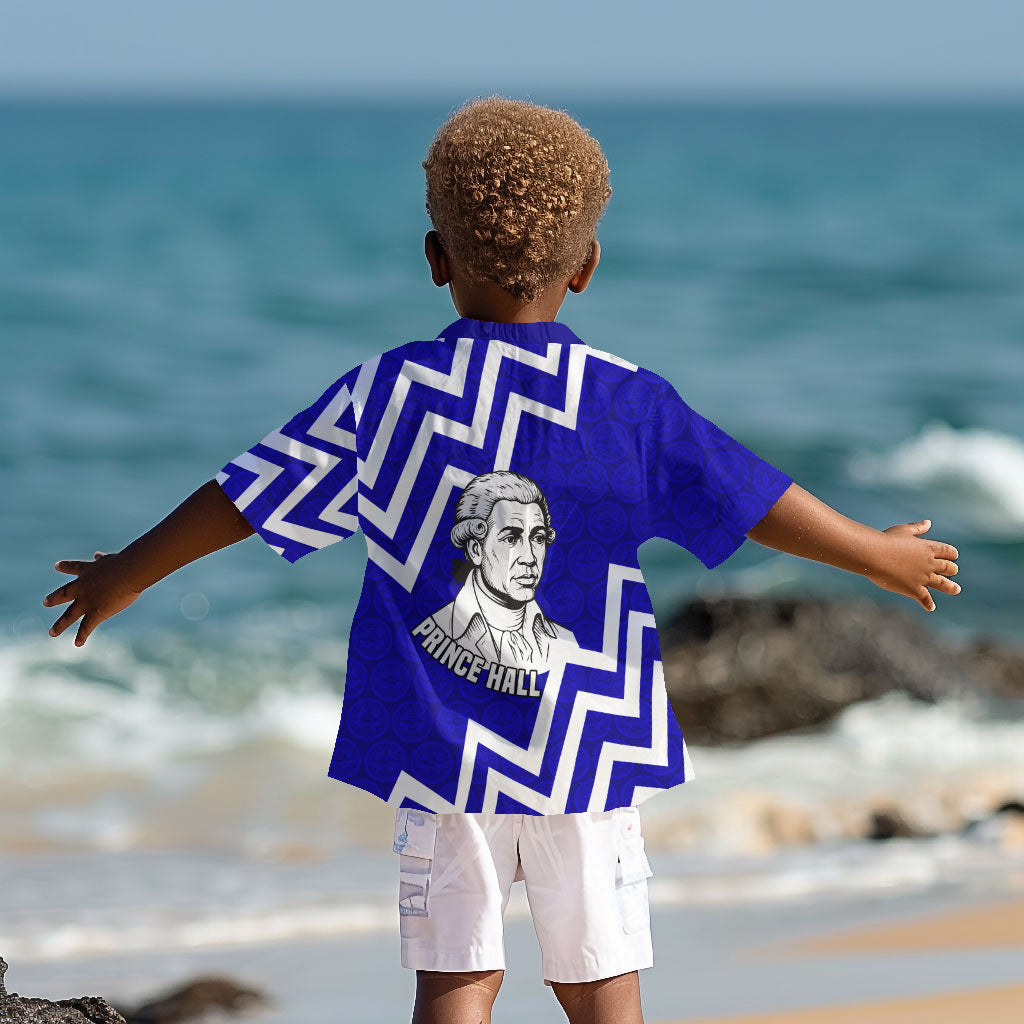 Prince Hall Grand Lodge Kid Hawaiian Shirt Founder Portrait Geometric Brotherhood