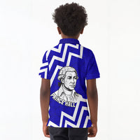 Prince Hall Grand Lodge Kid Polo Shirt Founder Portrait Geometric Brotherhood