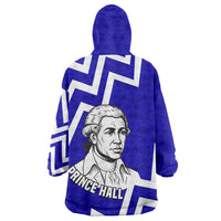 Prince Hall Grand Lodge Kid Wearable Blanket Hoodie Founder Portrait Geometric Brotherhood