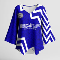 Prince Hall Grand Lodge Kimono Sleeve Blouse Founder Portrait Geometric Brotherhood