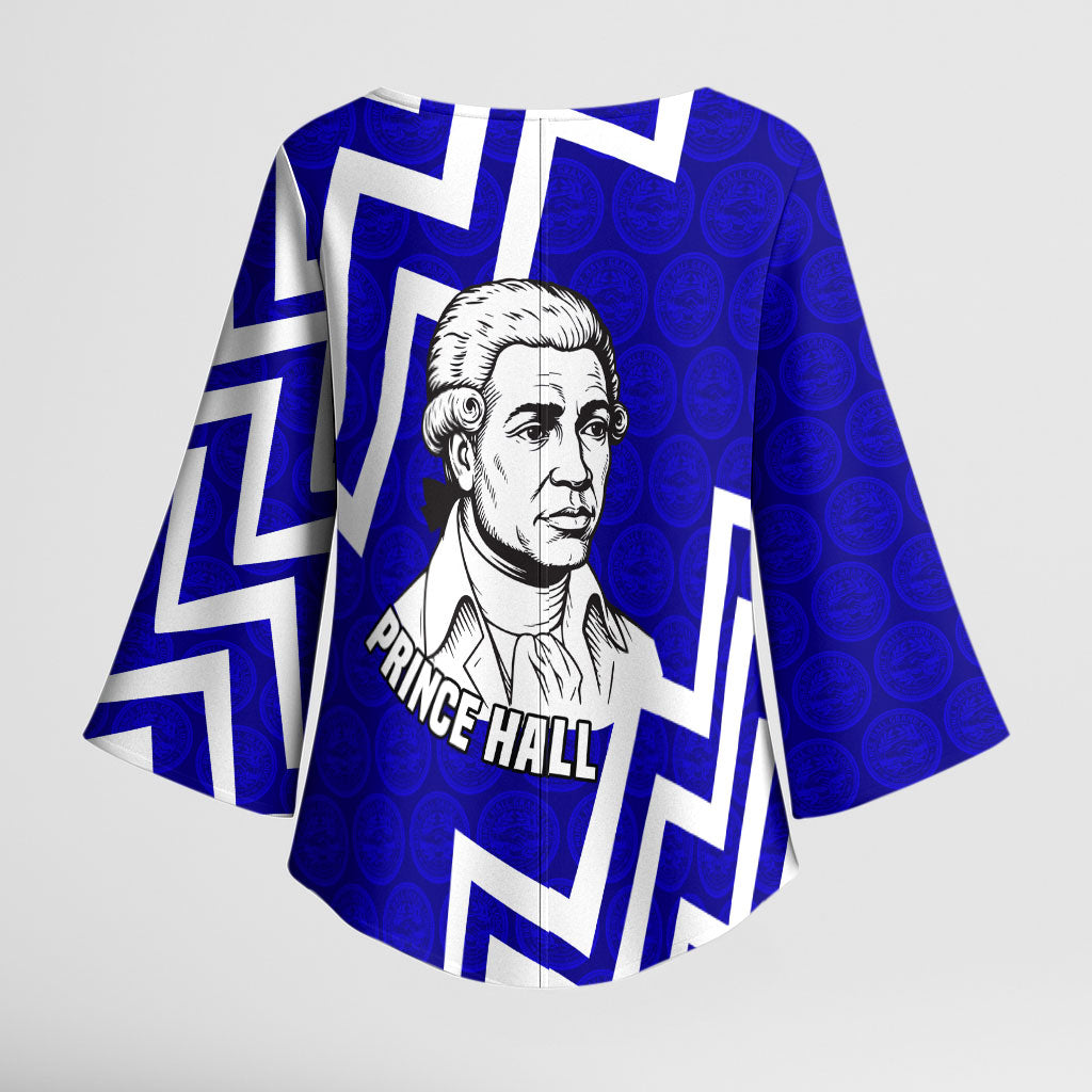 Prince Hall Grand Lodge Kimono Sleeve Blouse Founder Portrait Geometric Brotherhood