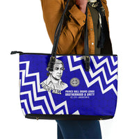 Prince Hall Grand Lodge Leather Tote Bag Founder Portrait Geometric Brotherhood