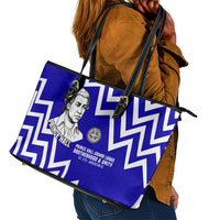 Prince Hall Grand Lodge Leather Tote Bag Founder Portrait Geometric Brotherhood