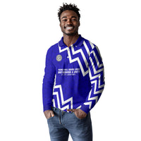 Prince Hall Grand Lodge Long Sleeve Polo Shirt Founder Portrait Geometric Brotherhood
