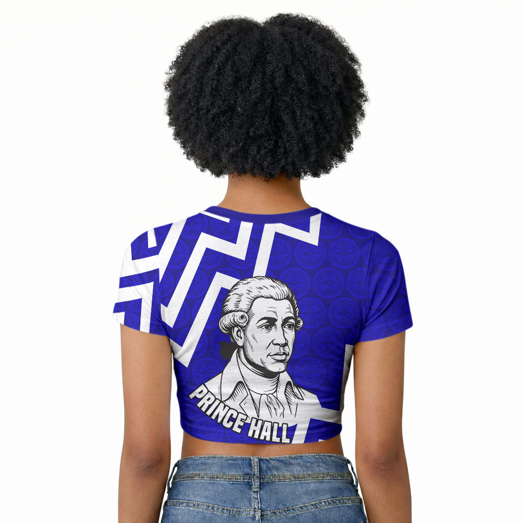 Prince Hall Grand Lodge Raglan Cropped T shirt Founder Portrait Geometric Brotherhood