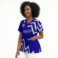Prince Hall Grand Lodge Scrub Top Founder Portrait Geometric Brotherhood