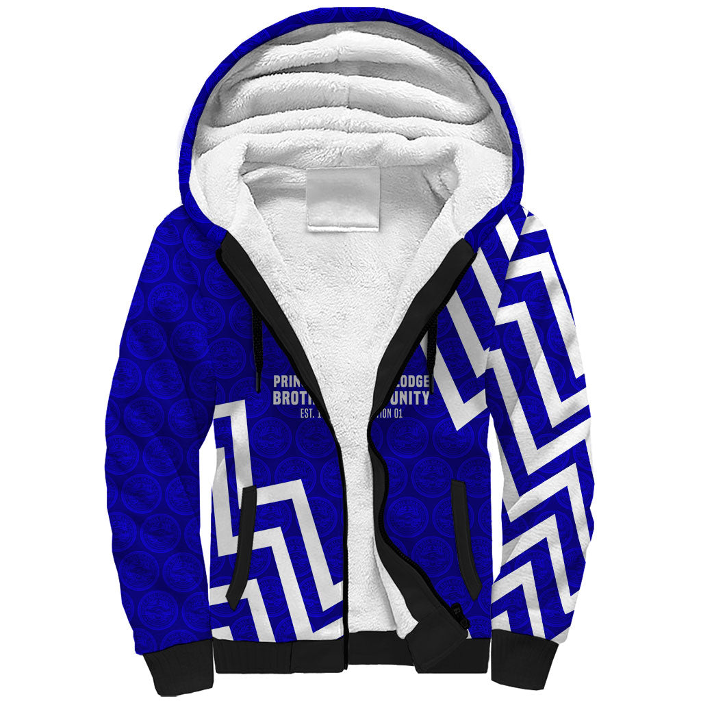Prince Hall Grand Lodge Sherpa Hoodie Founder Portrait Geometric Brotherhood
