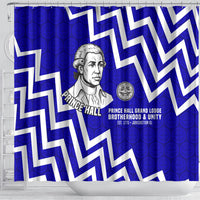 Prince Hall Grand Lodge Shower Curtain Founder Portrait Geometric Brotherhood
