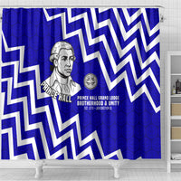 Prince Hall Grand Lodge Shower Curtain Founder Portrait Geometric Brotherhood