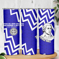 Prince Hall Grand Lodge Skinny Tumbler Founder Portrait Geometric Brotherhood