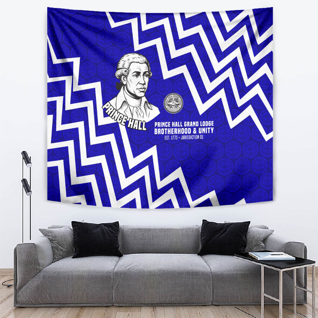 Prince Hall Grand Lodge Tapestry Founder Portrait Geometric Brotherhood