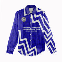 Prince Hall Grand Lodge Women Casual Shirt Founder Portrait Geometric Brotherhood