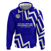Prince Hall Grand Lodge Zip Hoodie Founder Portrait Geometric Brotherhood