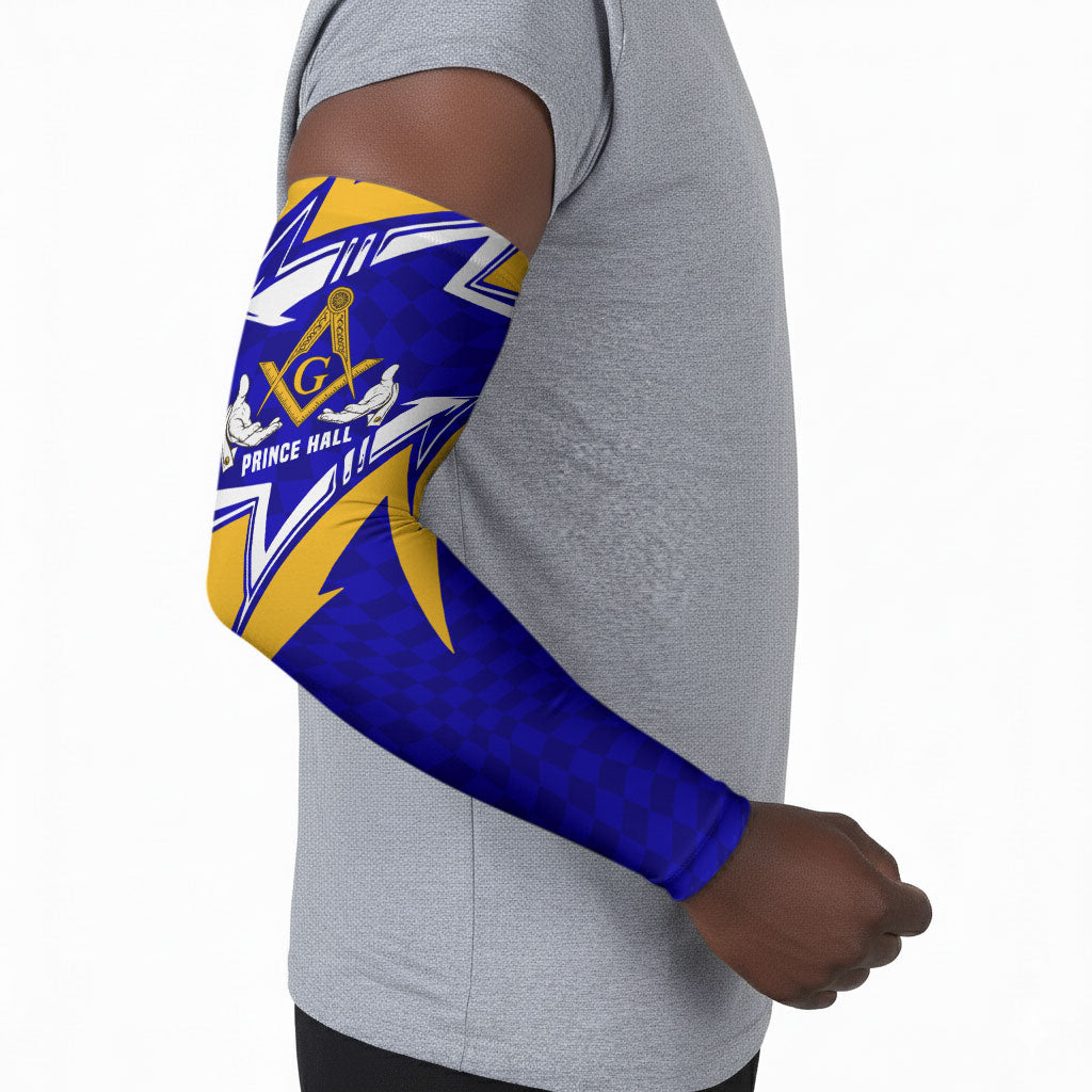Prince Hall Freemasonry Arm Sleeves Square and Compasses Masonic Brothers
