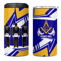 Prince Hall Freemasonry 4 in 1 Can Cooler Tumbler Square and Compasses Masonic Brothers