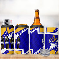 Prince Hall Freemasonry 4 in 1 Can Cooler Tumbler Square and Compasses Masonic Brothers