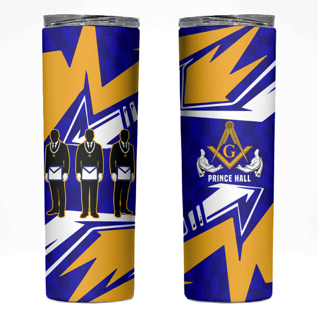 Prince Hall Freemasonry Skinny Tumbler Square and Compasses Masonic Brothers