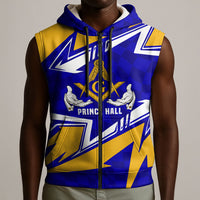 Prince Hall Freemasonry Sleeveless Zip Hoodie Square and Compasses Masonic Brothers