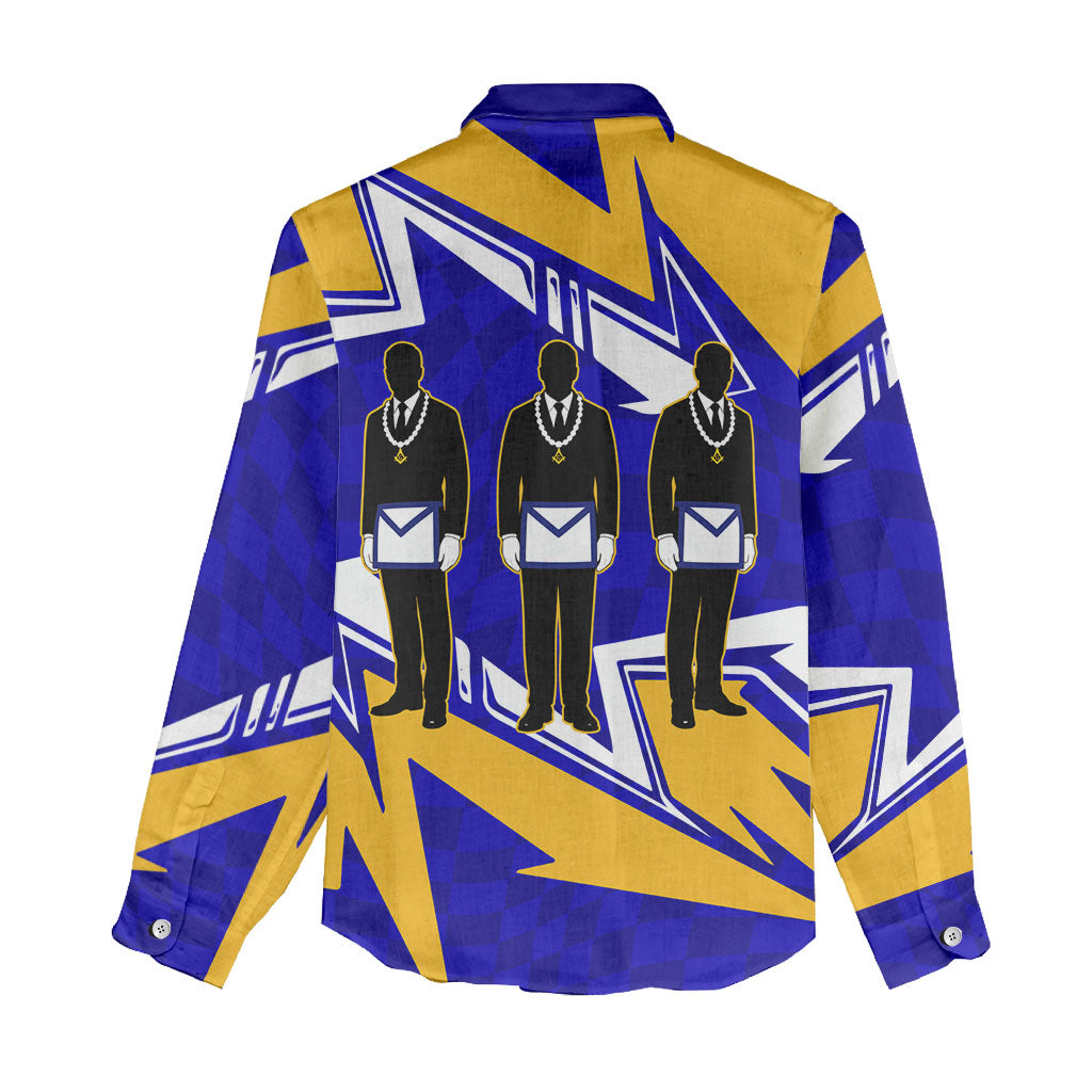 Prince Hall Freemasonry Women Casual Shirt Square and Compasses Masonic Brothers