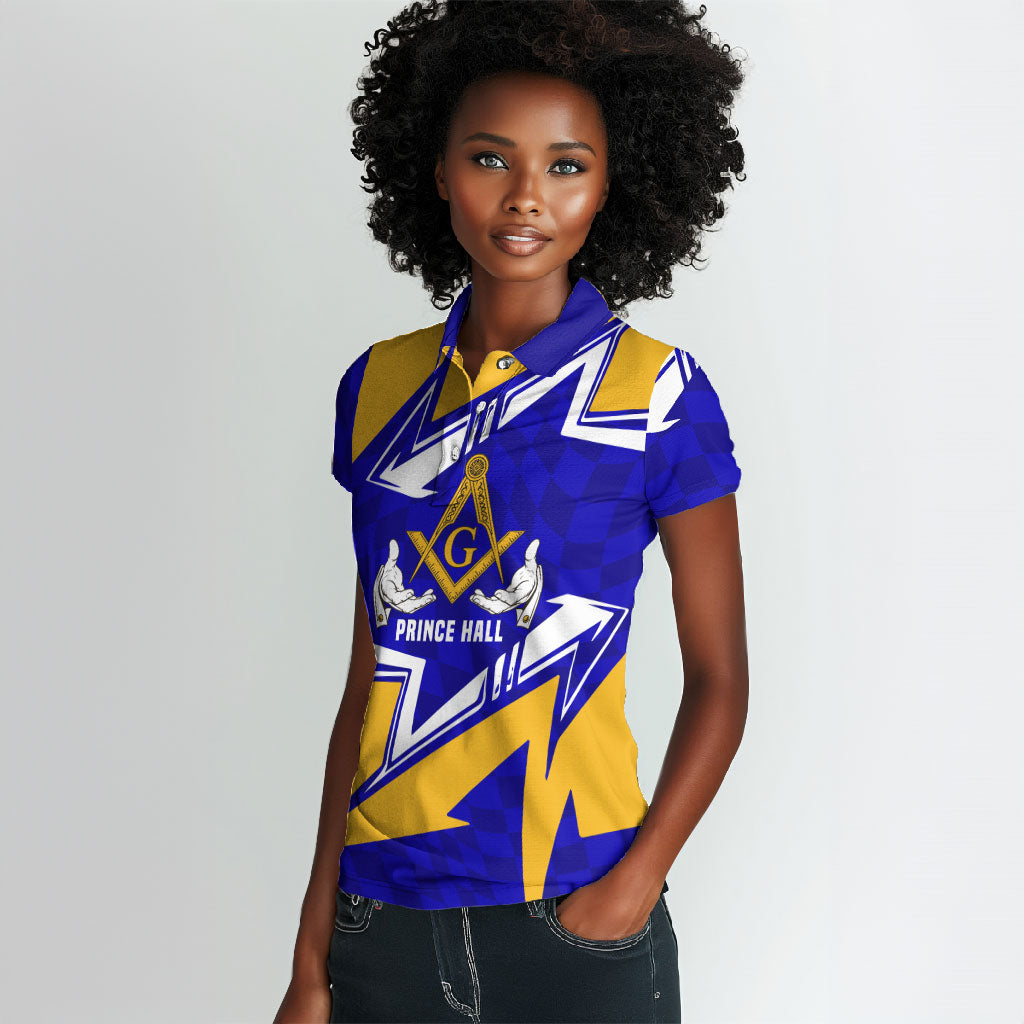 Prince Hall Freemasonry Women Polo Shirt Square and Compasses Masonic Brothers