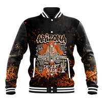 Personalized Arizona Baseball Jacket Graffiti Street Art Southwest Cactus Route 66 Retro