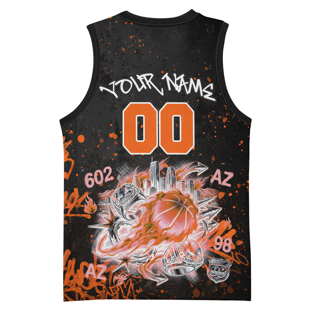 Personalized Arizona Basketball Jersey Graffiti Street Art Southwest Cactus Route 66 Retro