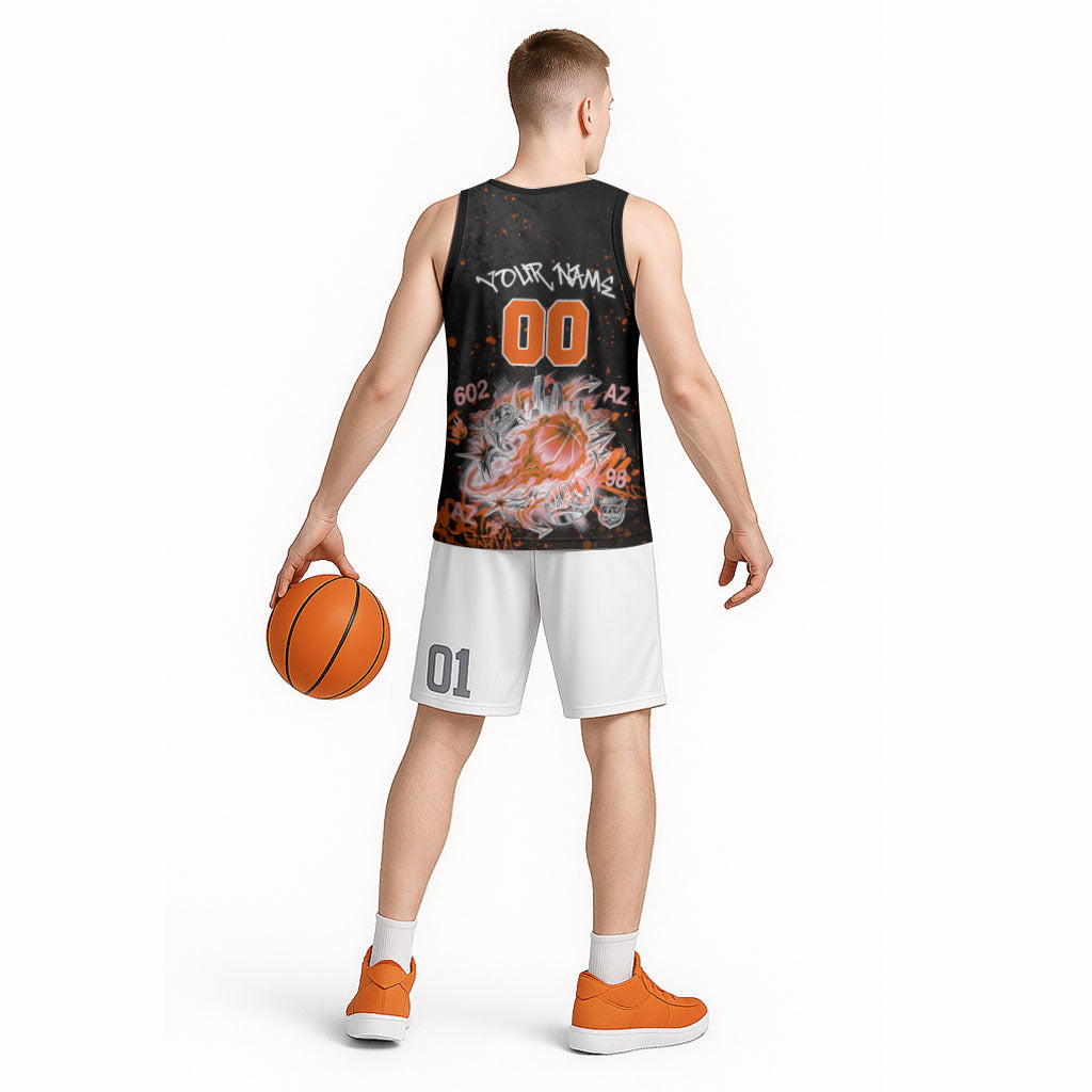 Personalized Arizona Basketball Jersey Graffiti Street Art Southwest Cactus Route 66 Retro