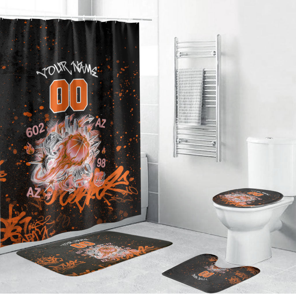 Personalized Arizona Bathroom Set Graffiti Street Art Southwest Cactus Route 66 Retro