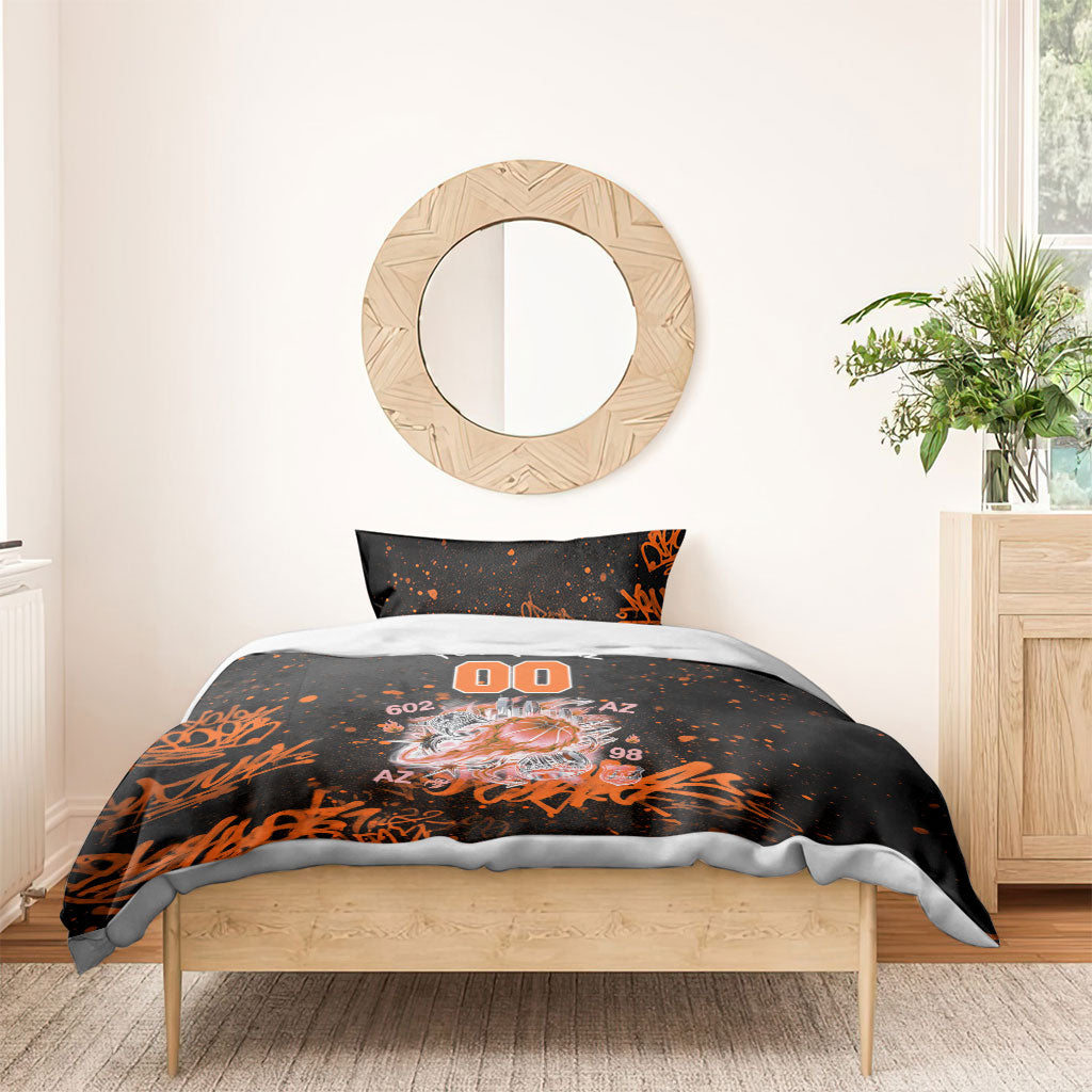Personalized Arizona Bedding Set Graffiti Street Art Southwest Cactus Route 66 Retro