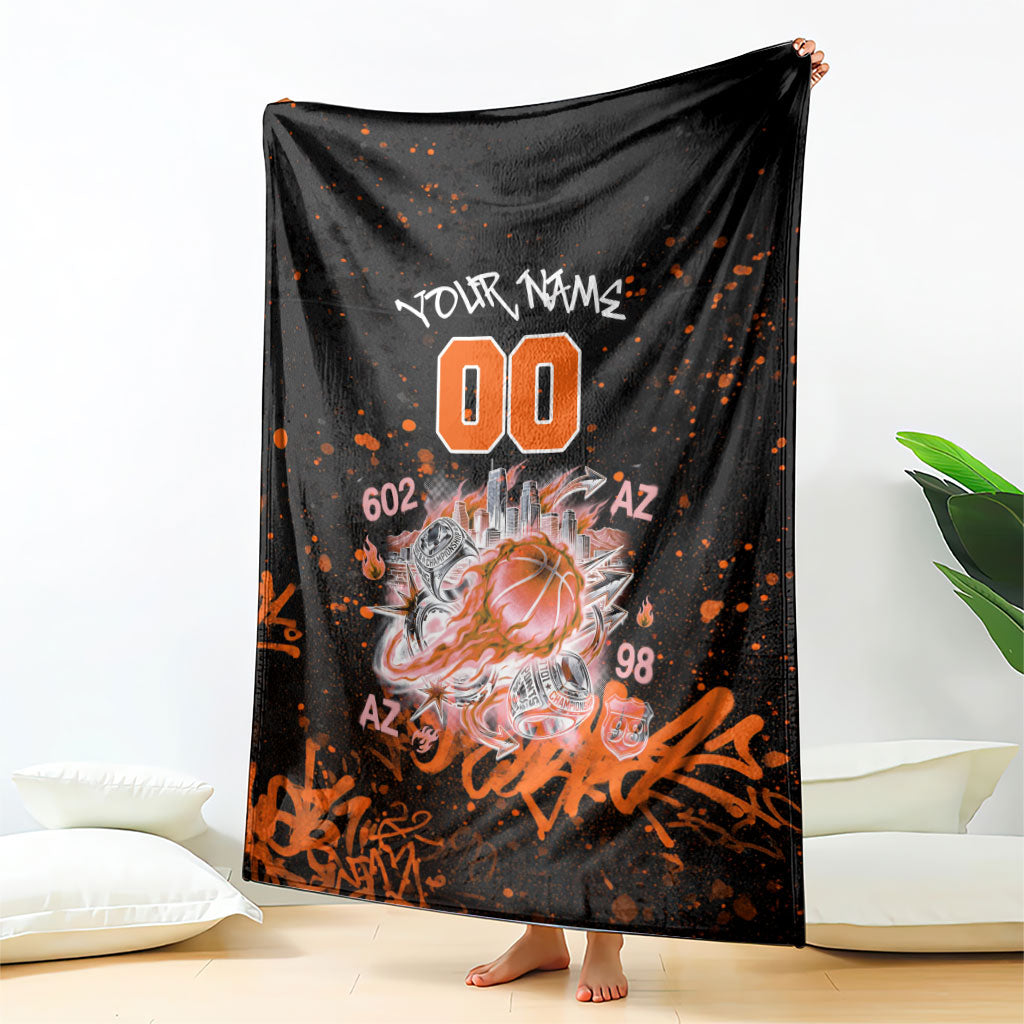 Personalized Arizona Blanket Graffiti Street Art Southwest Cactus Route 66 Retro