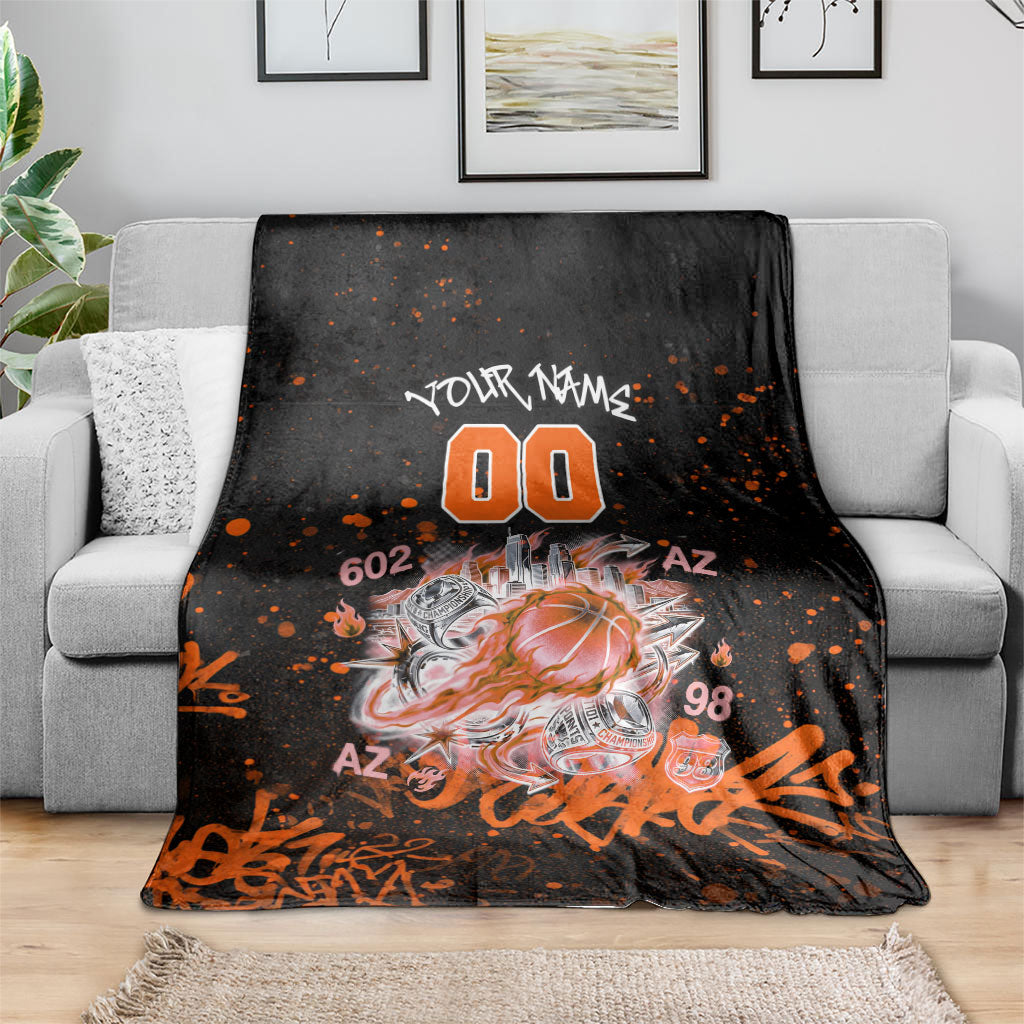 Personalized Arizona Blanket Graffiti Street Art Southwest Cactus Route 66 Retro