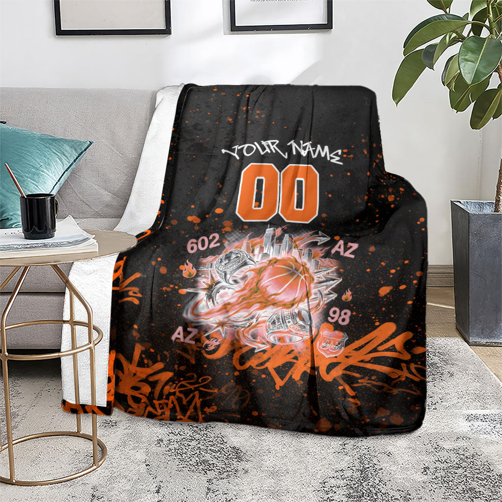Personalized Arizona Blanket Graffiti Street Art Southwest Cactus Route 66 Retro
