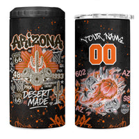 Personalized Arizona 4 in 1 Can Cooler Tumbler Graffiti Street Art Southwest Cactus Route 66 Retro