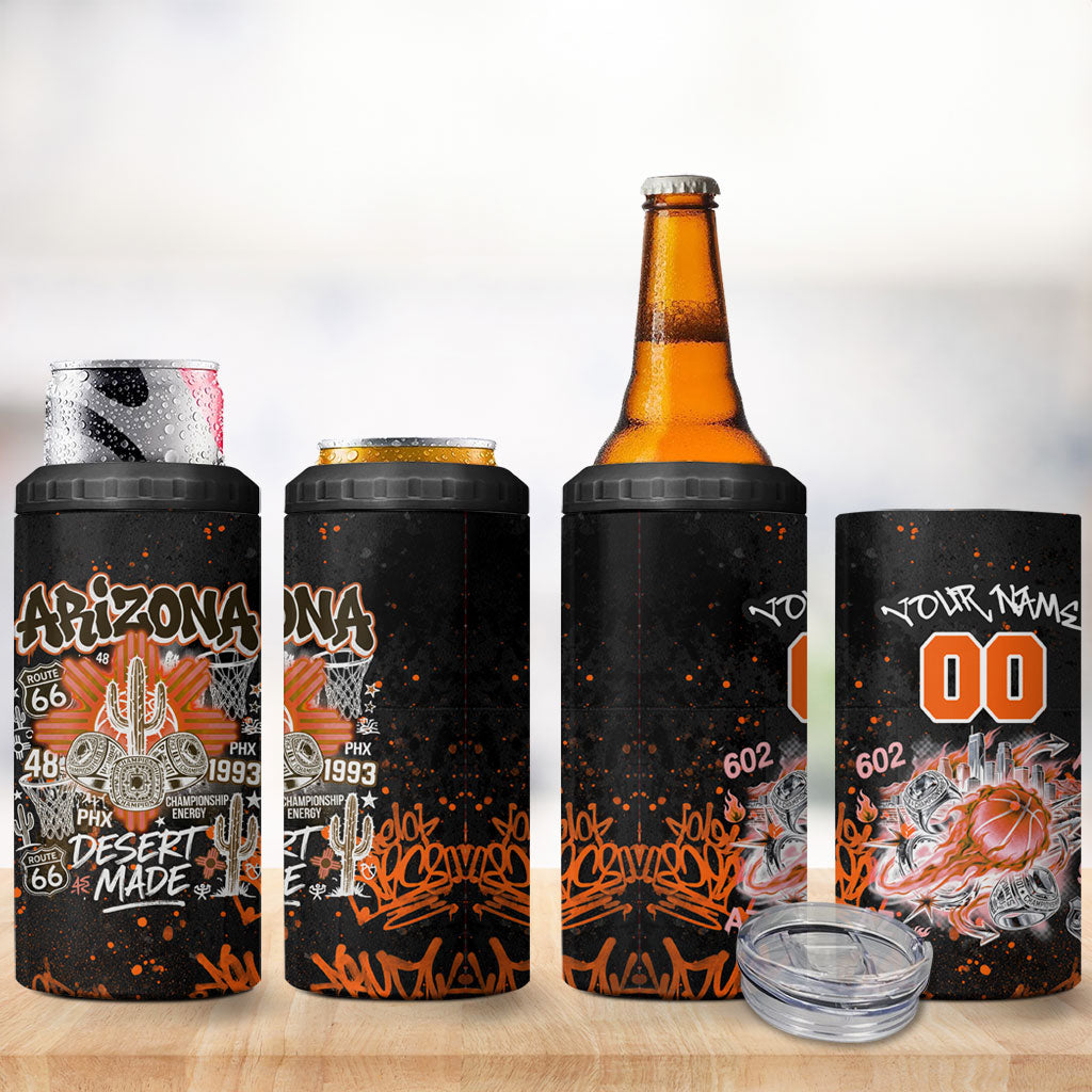 Personalized Arizona 4 in 1 Can Cooler Tumbler Graffiti Street Art Southwest Cactus Route 66 Retro