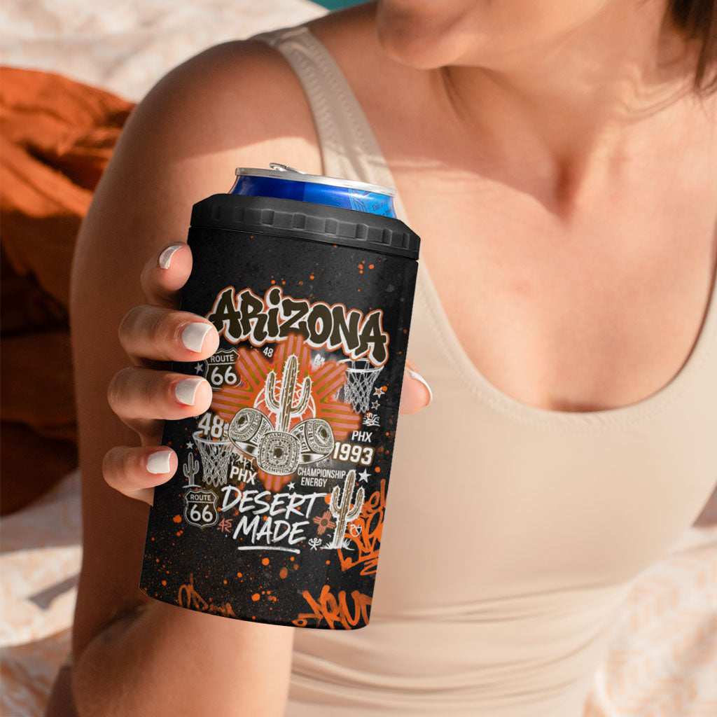 Personalized Arizona 4 in 1 Can Cooler Tumbler Graffiti Street Art Southwest Cactus Route 66 Retro