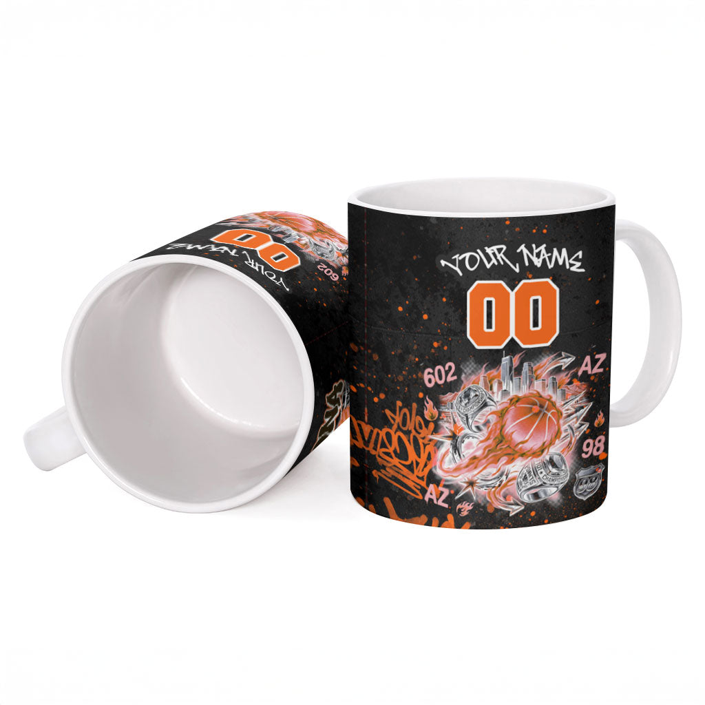 Personalized Arizona Ceramic Mug Graffiti Street Art Southwest Cactus Route 66 Retro