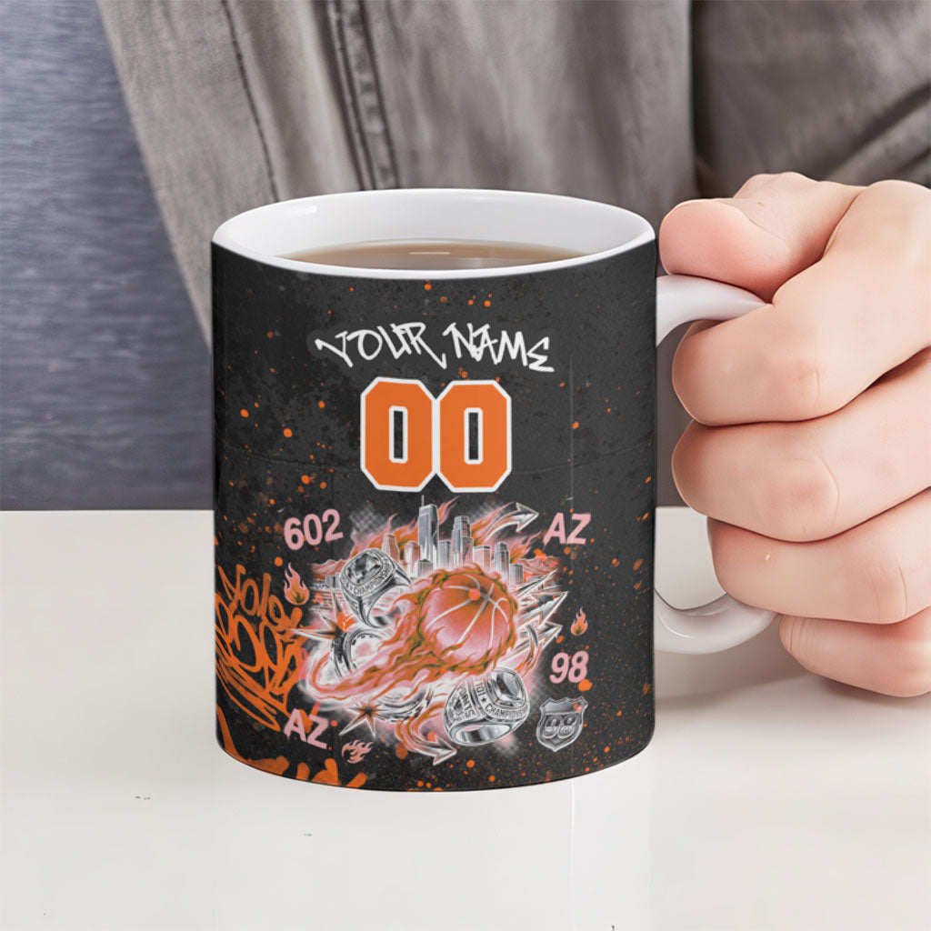 Personalized Arizona Ceramic Mug Graffiti Street Art Southwest Cactus Route 66 Retro